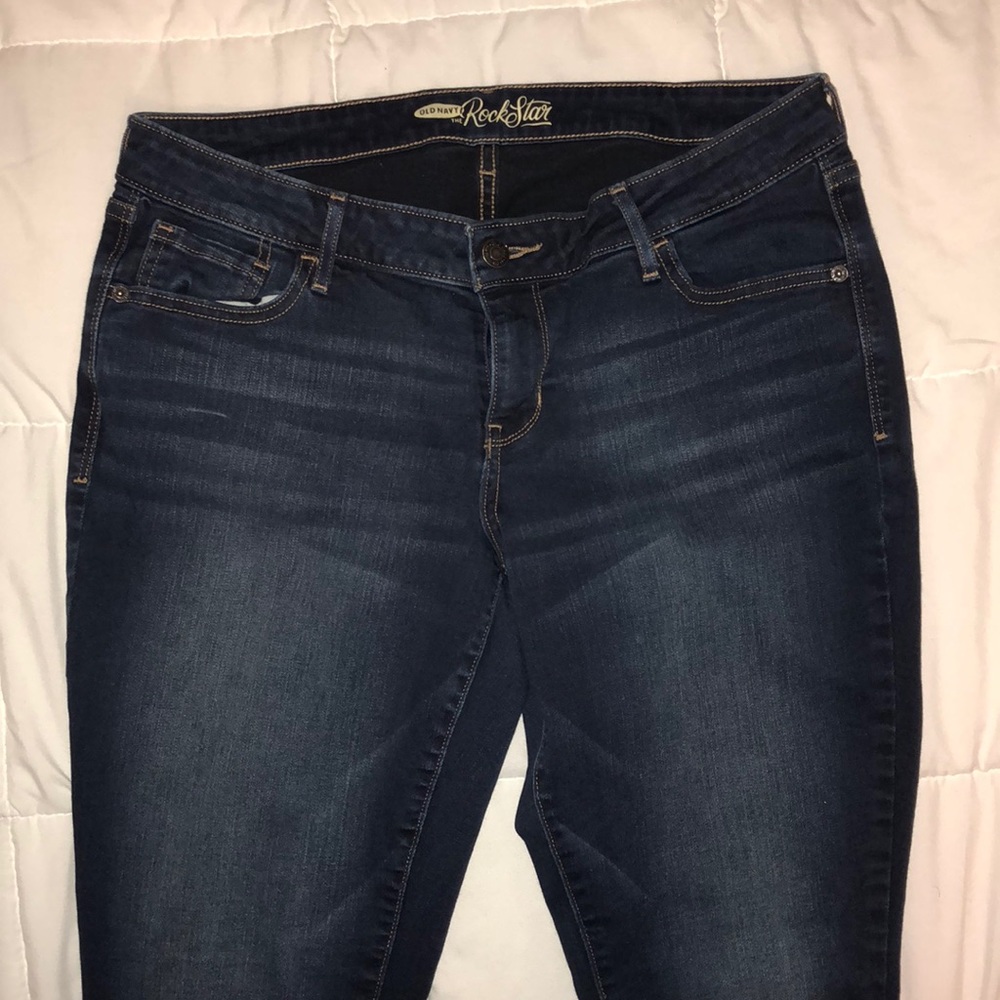 Dark blue jeans